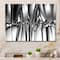 Designart - Black White Crystal Background - Abstract Canvas Art Print